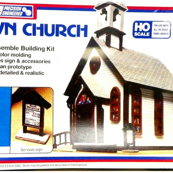 Ho Scale Church Building Etsy