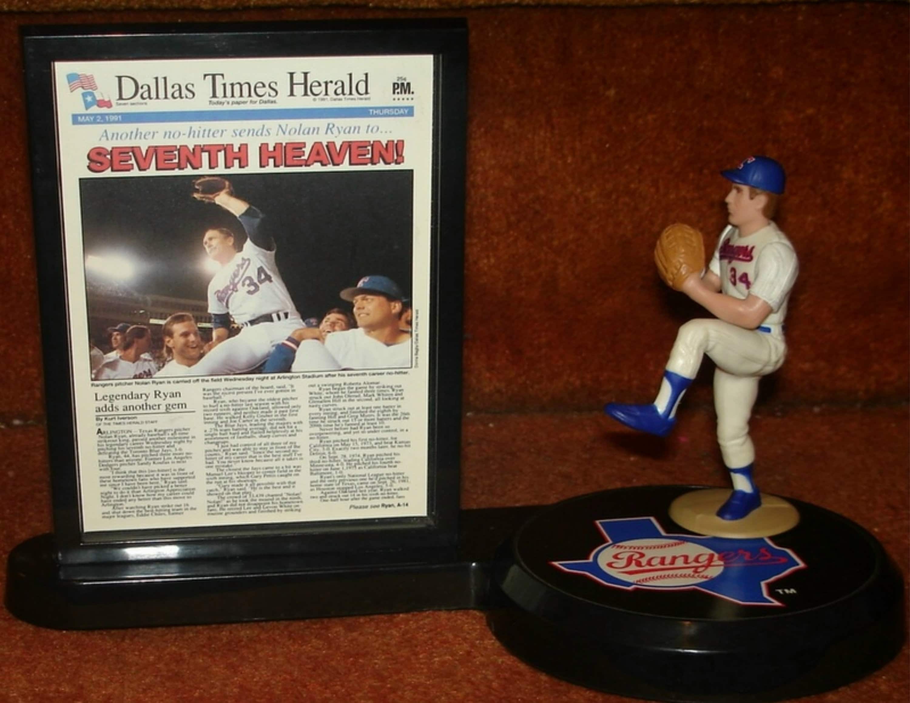 MLB テキサスレンジャースNolan Ryan 限定版フィギュア 2色セット MLB