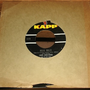 LOUIS ARMSTRONG - Hello Dolly! - 1964 Dixieland Jazz Record 45 RPM Single