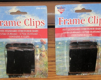 NICOLE CRAFTS - 1.5" - 1.75" Stretcher Bar Frame Clips #CNV-0101 - New