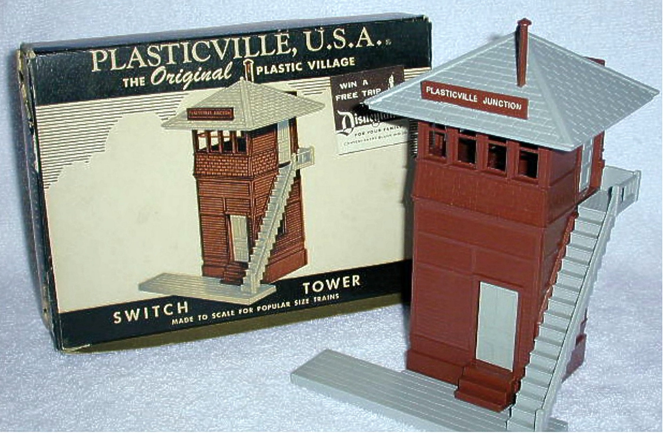 PLASTICVILLE Vintage SW-2 Switch Tower O/S Model Train Railroad  Building (2)