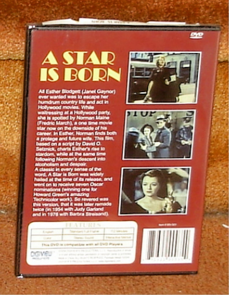 A Star Is Born 1937 2004 INTERACTIVE DVD Digitally Remastered image 2