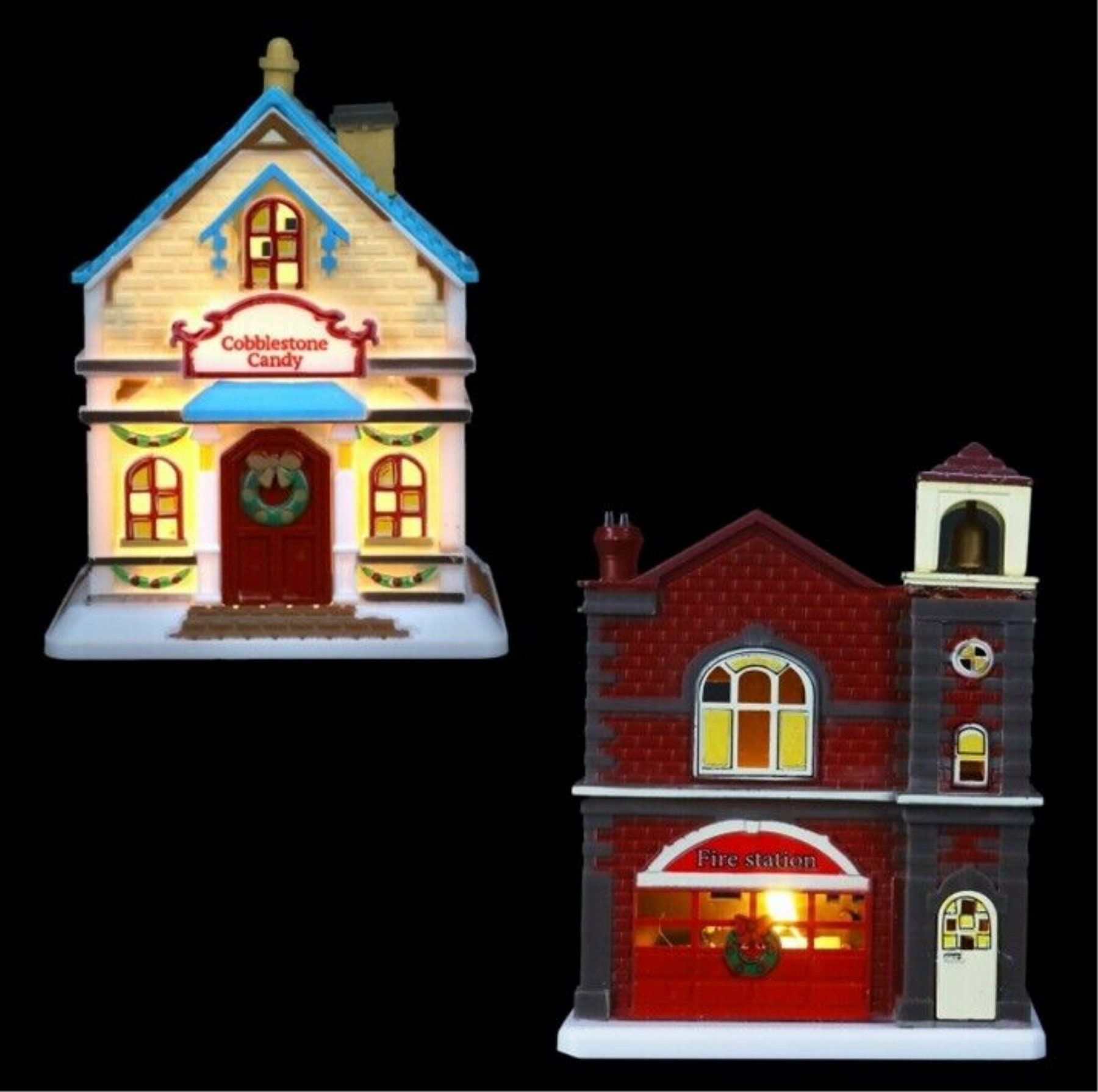 REDUCED!!! Cobblestone Corners - 2022 LIGHTED CHRISTMAS Village Set - New  In The Box Was 63