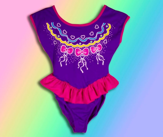 90s Beauty Bows Girls In Motion Leotard
