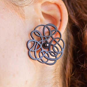 Rubber Earrings | Recycled jewellery | Sustainable jewelry | Valentine’s Gift | Gift for her | Accessories | Geometric Earrings