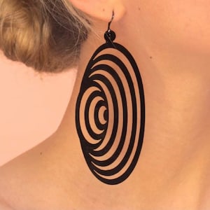 Rubber Earrings | Recycled Jewellery | Contemporary Jewelry | Gift for her | Statement jewellery | Geometric earrings | Lightweight earrings