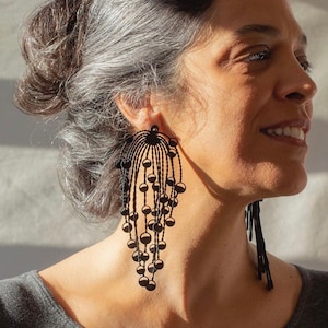 Lightweight Recycled Rubber Acai Earrings- by Design Tun