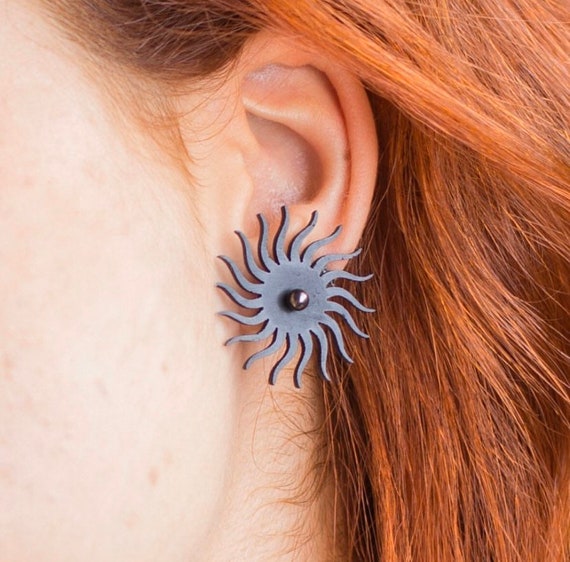 Rubber Earrings | Recycled Jewellery | Contempora… - image 1