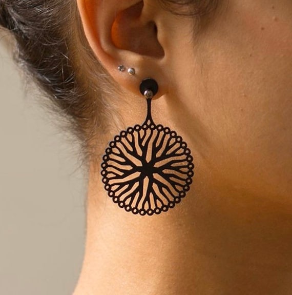 Lightweight Recycled Rubber Earrings- by Design Tu