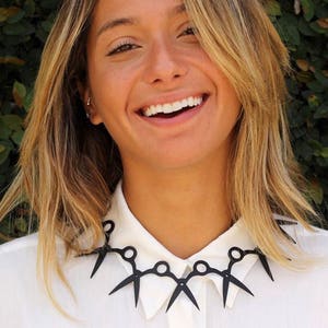 Lightweight Recycled Rubber Scissors Necklace - by Design Tun