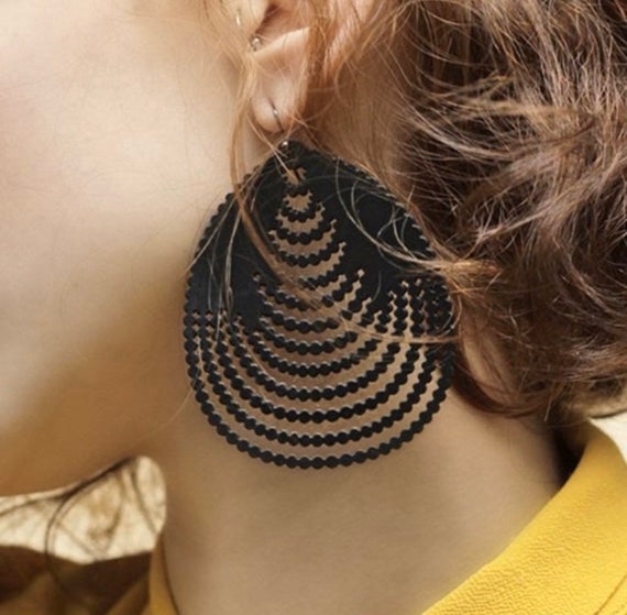 Lightweight Recycled Rubber Earrings- by Design T… - image 5