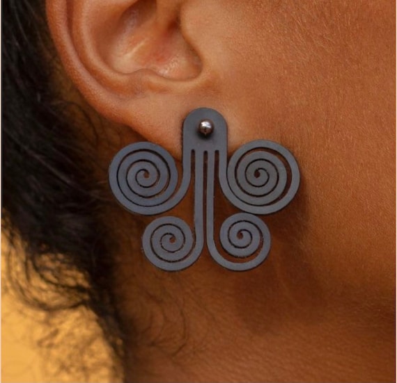 Lightweight Recycled Rubber Earrings- by Design Tun Australia