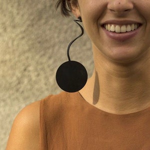 Lightweight Recycled Rubber Twiggy Earrings - by Design Tun