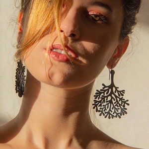 Rubber Earrings | Recycled Jewellery | Seaweed | Gift for her | Xmas Gift | Algae earrings | Lightweight earrings | Jewelry