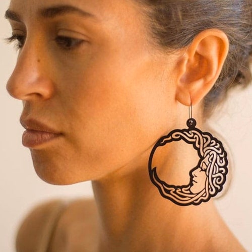 Lightweight Recycled Rubber Vibration Earrings by Design Tun Etsy