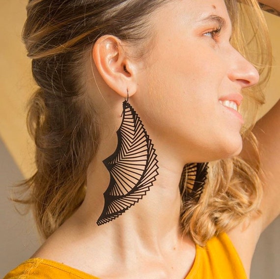 Rubber Earrings | Recycled Jewellery | Contempora… - image 1