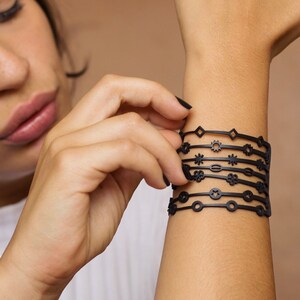 Recycled shop tire bracelets