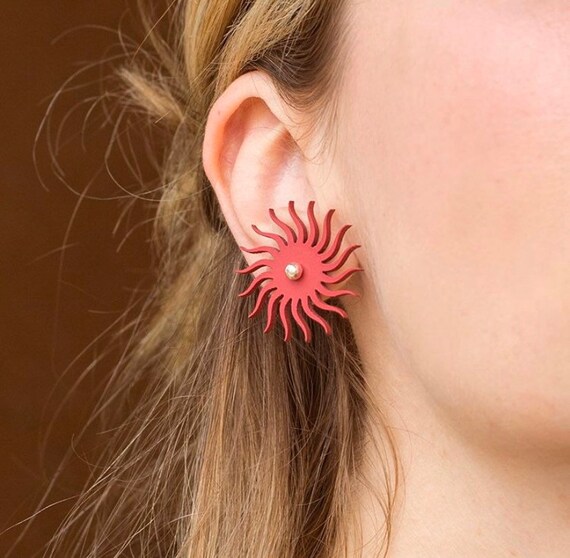 Rubber Earrings | Recycled Jewellery | Contempora… - image 3