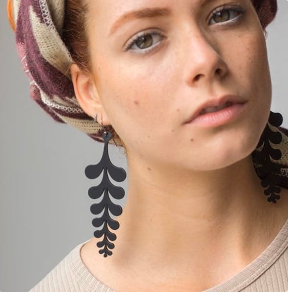 Lightweight Recycled Rubber Earrings- by Design T… - image 6