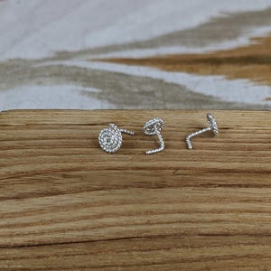 sterling silver spiral nose ring