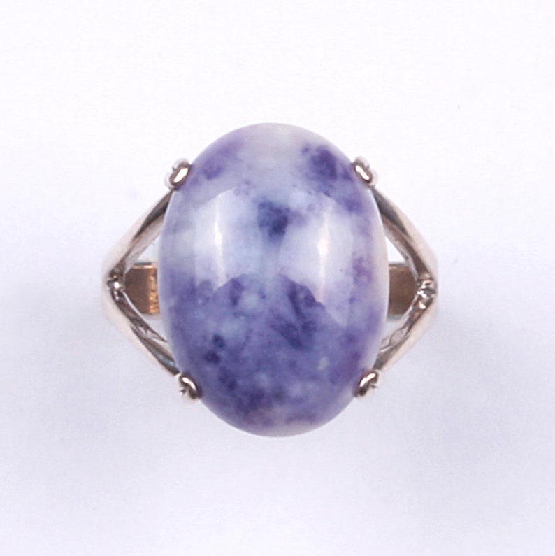 Violet Flame Opal Ring 18mm x 13mm Certificate of Authenticity Included 925 Sterling Silver Exquisite Detail Museum Quality Oval Cabochon