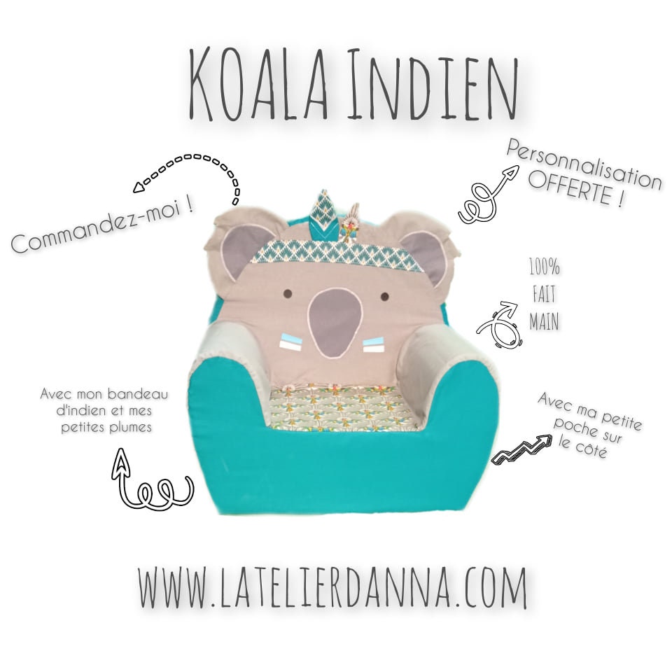 Fauteuil Club Koala Indien