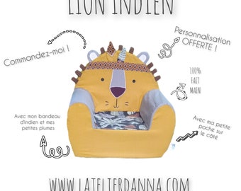 Fauteuil club LION Indien