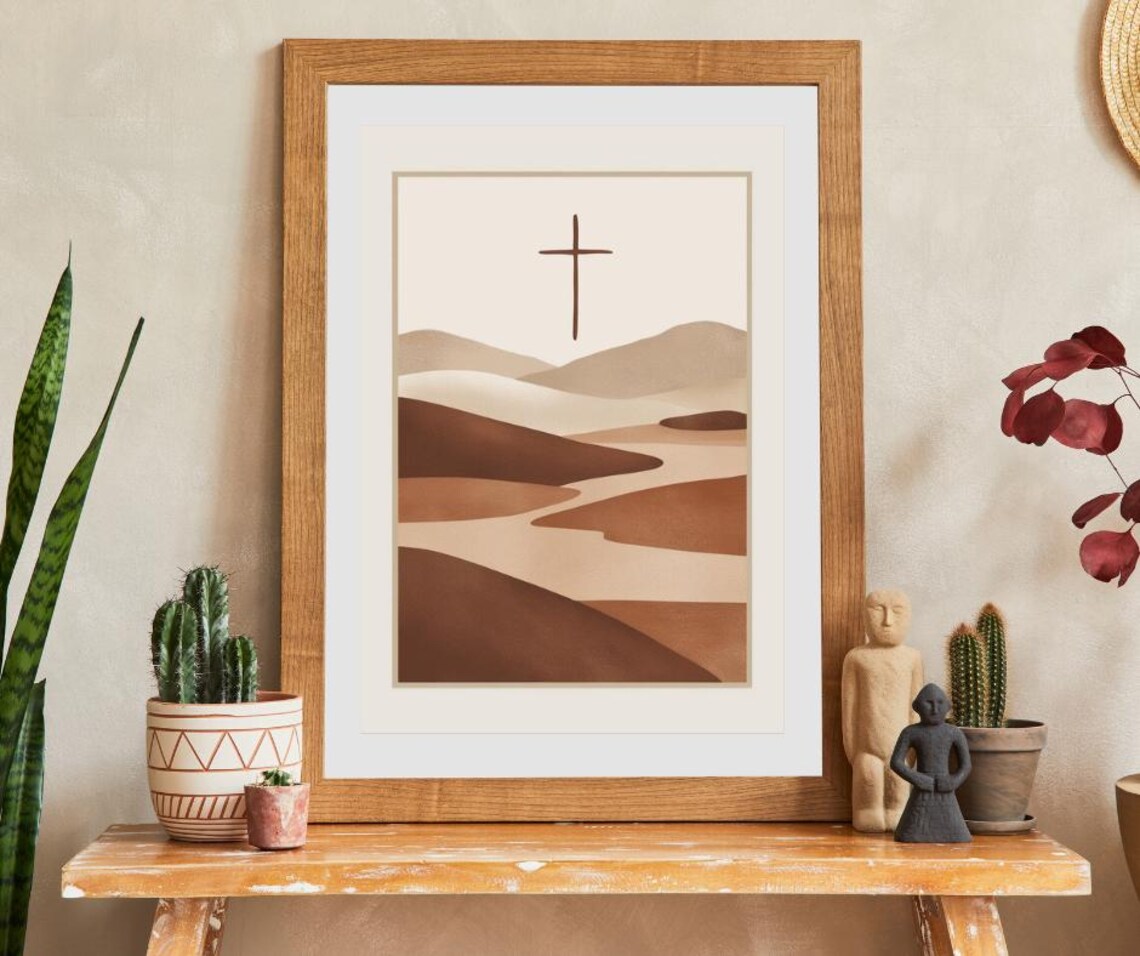 Minimalist Cross Wall Art | Digital Download|modern Christian Art Bible ...