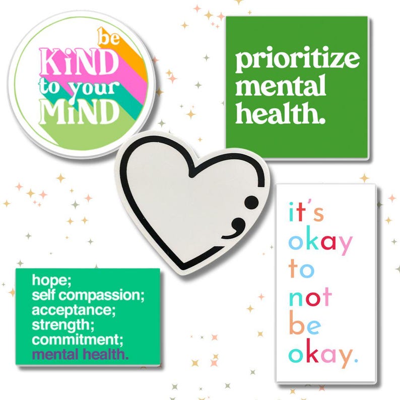 Mental Health Sticker Pack - Etsy