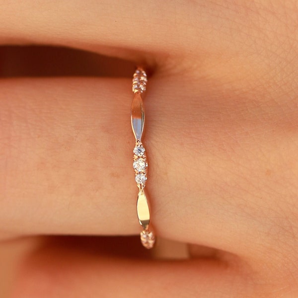 Thin Wedding Band Etsy