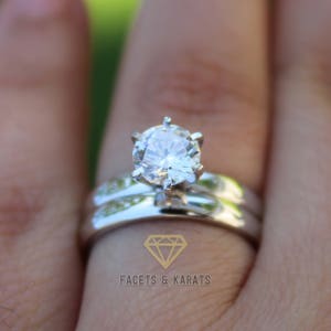 thumbnail image 2 of Clara Pucci 1.8ct Heart Cut Lab Diamond Solitaire Ring – 14K Solid White Gold – VVS1 2 of 4