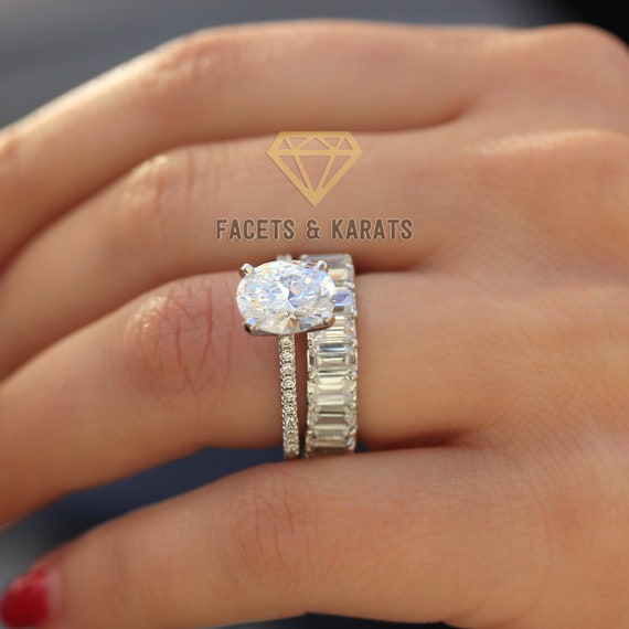 Oval cheap wedding sets
