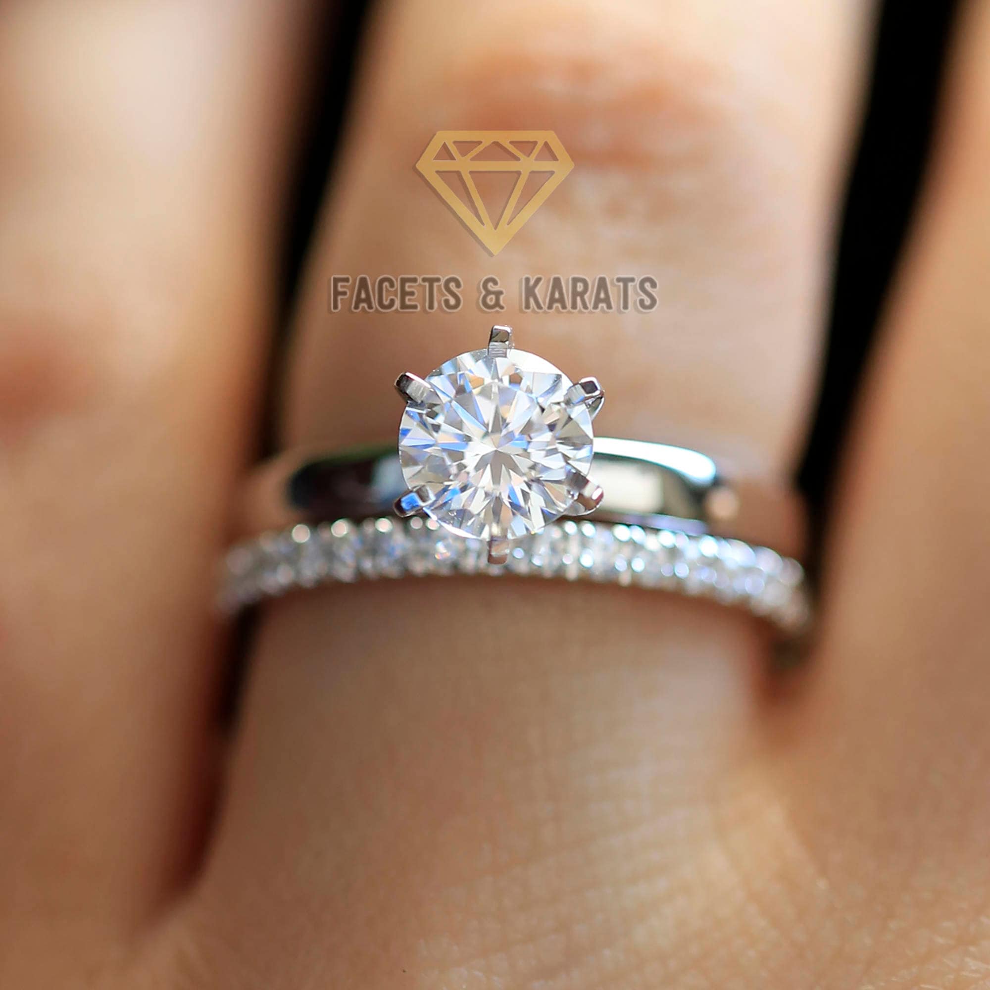 14k White Gold 1.50 Ct Diamond Engagement/Wedding Ring Solitaire Round Cut 