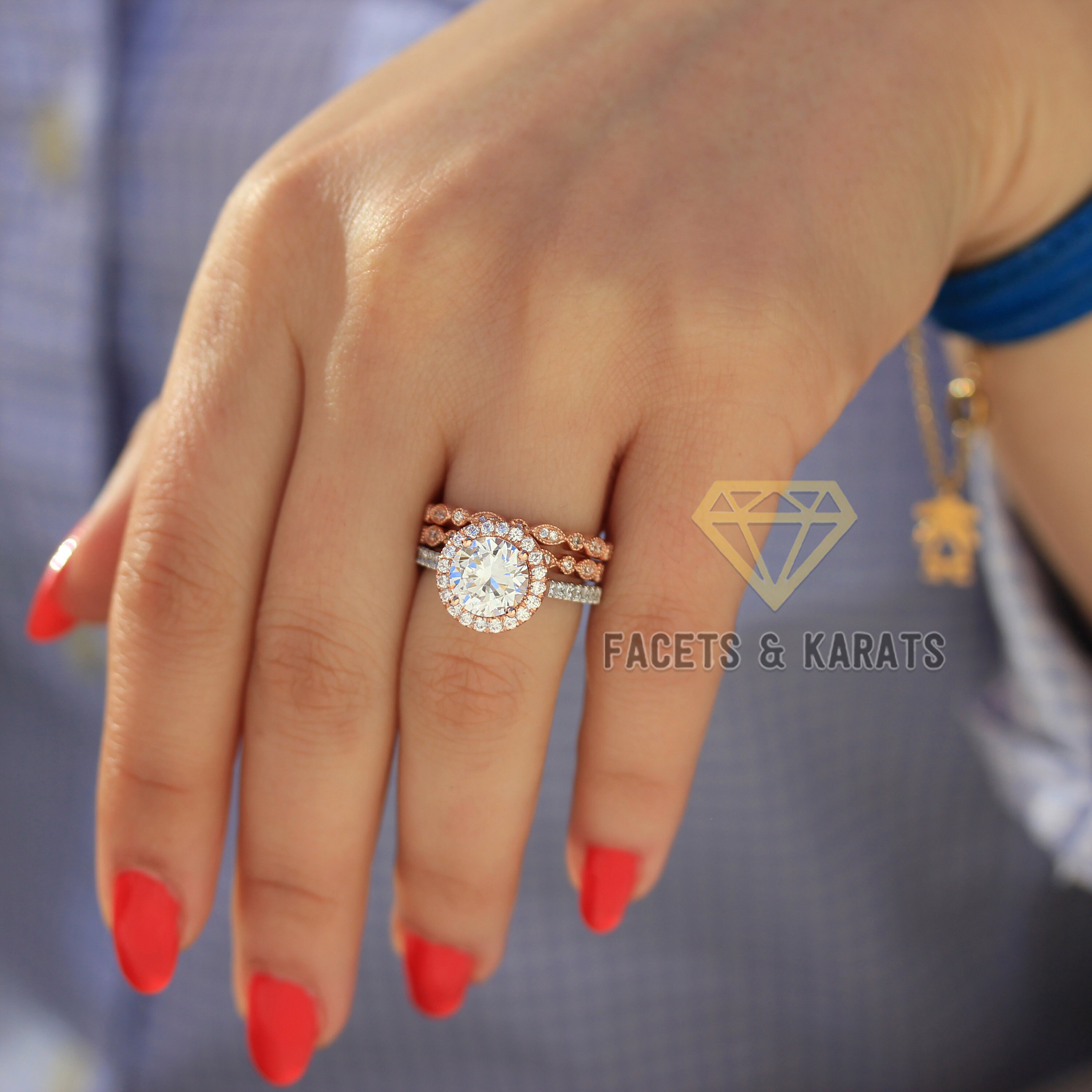 3.60 Ct Round Cut Engagement Ring Wedding Band Bridal Set