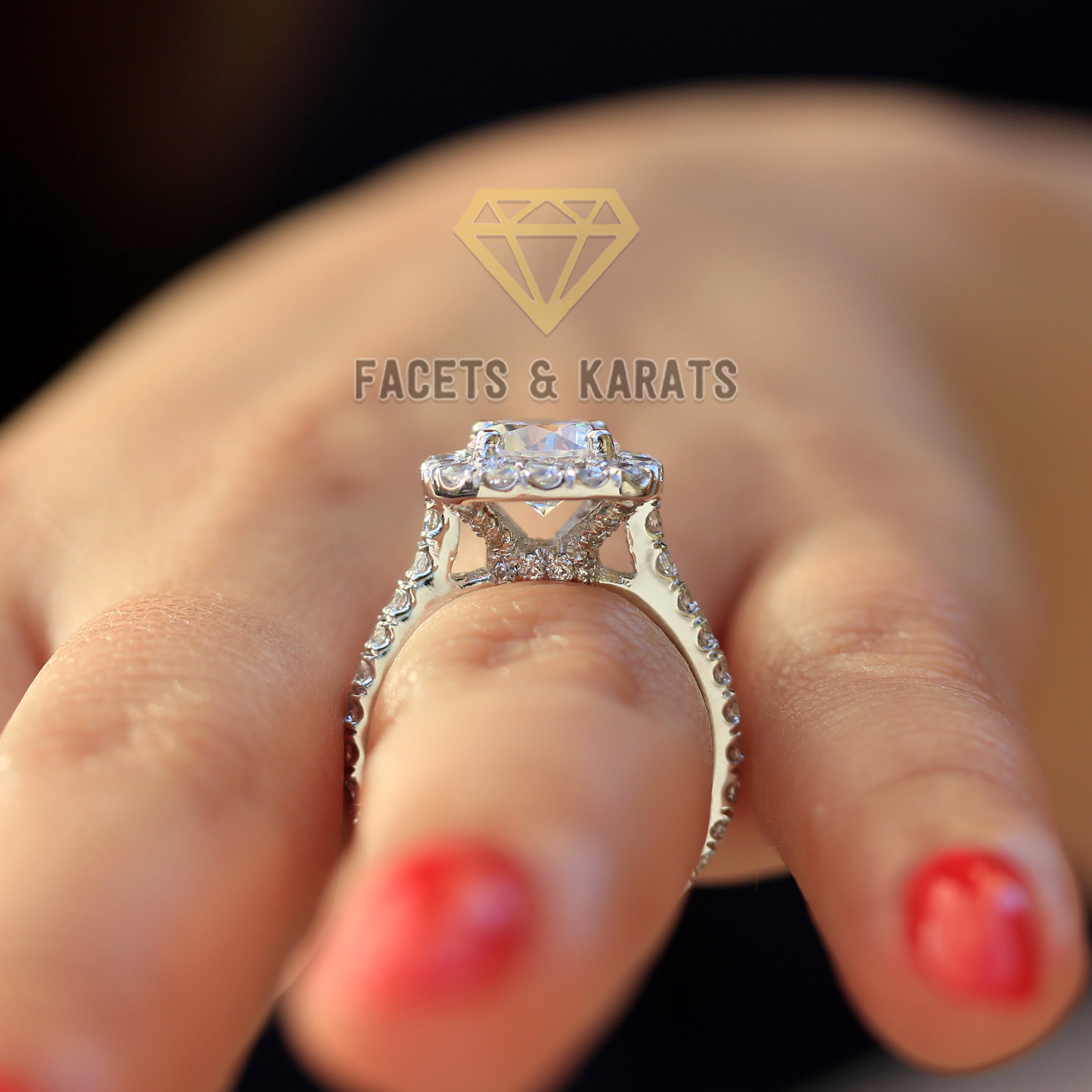 Faux diamond rings white hotsell gold