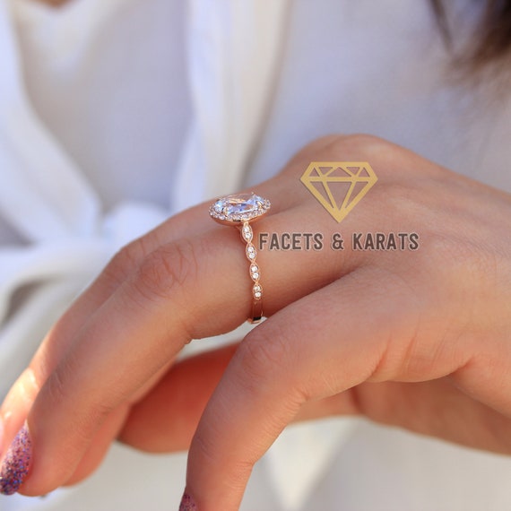Etsy oval 2024 engagement ring