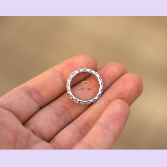 Oro Bianco - Anello Di Eternità - 1.41 Ct Diamante - Catawiki - Foto 5