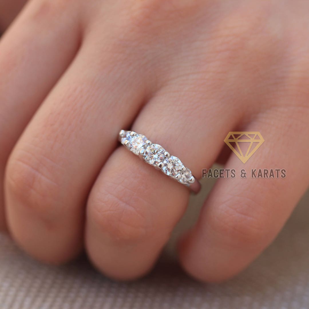 Five Stone Diamond Band | Diamond Eternity Ring | London Victorian Ring UK  – The London Victorian Ring Co