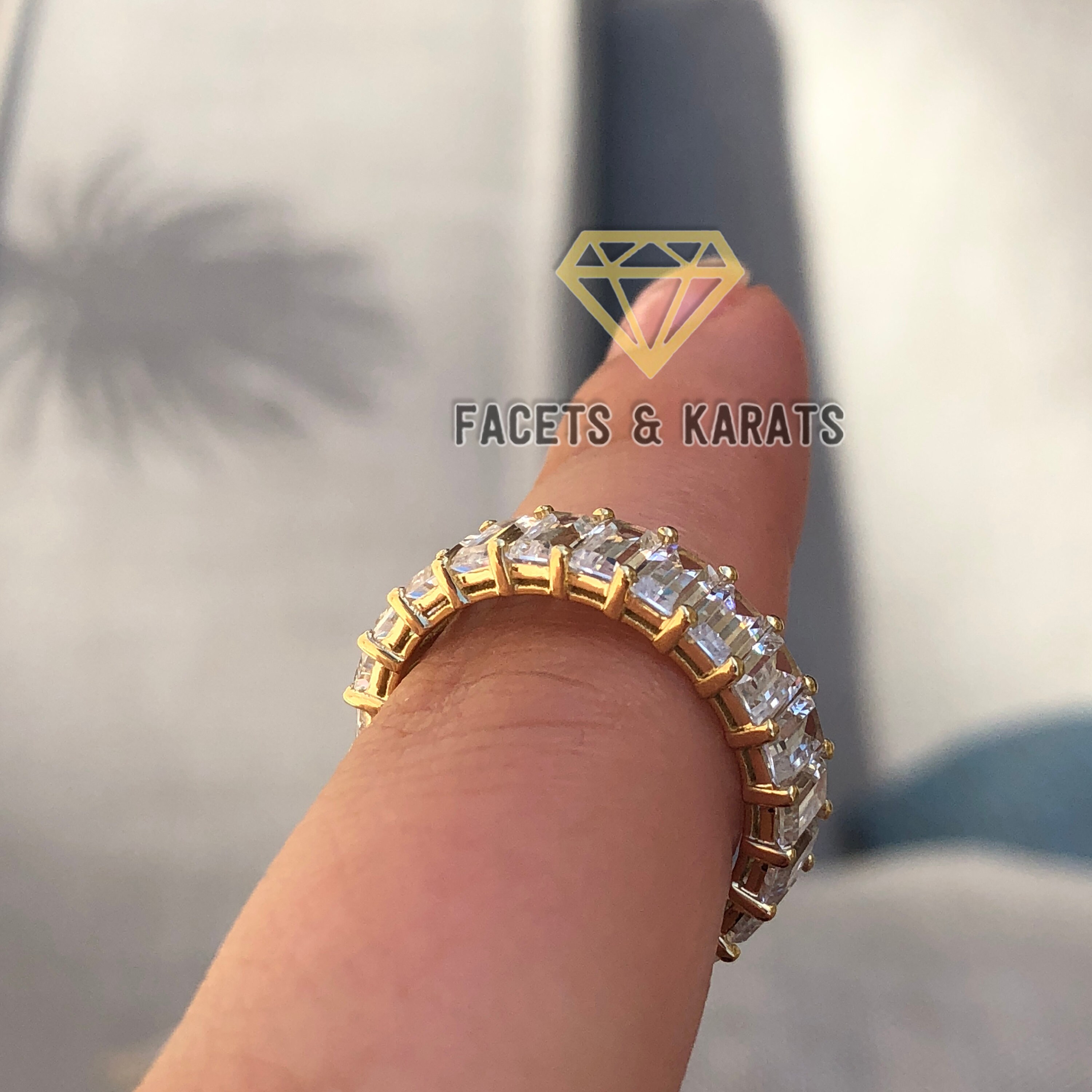 Emerald Cut Eternity Band Emerald Eternity Ring 5.50 Ctw Etsy