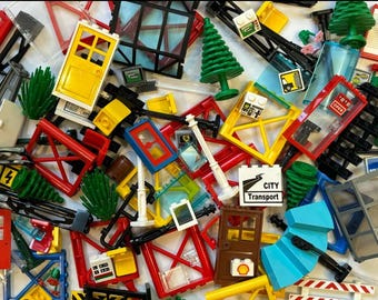 LEGO Train station bulk parts lot accessories City park 50 pieces random selection