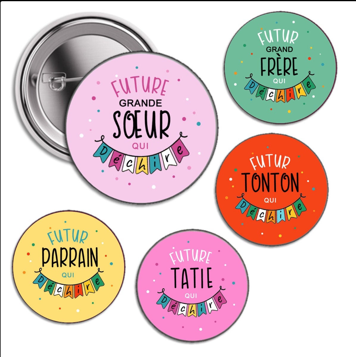 Badge 38mm Miss Mojito - Verre Mojiton Boisson Sur Fond Rose - Humour Femme Idée Cadeau Pins Bouton Epinglette