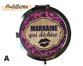 Marraine qui déchire - Miroir de poche - 77mm x 70mm