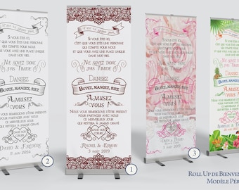 RollUp welcome to the Périne wedding - Guest welcome poster