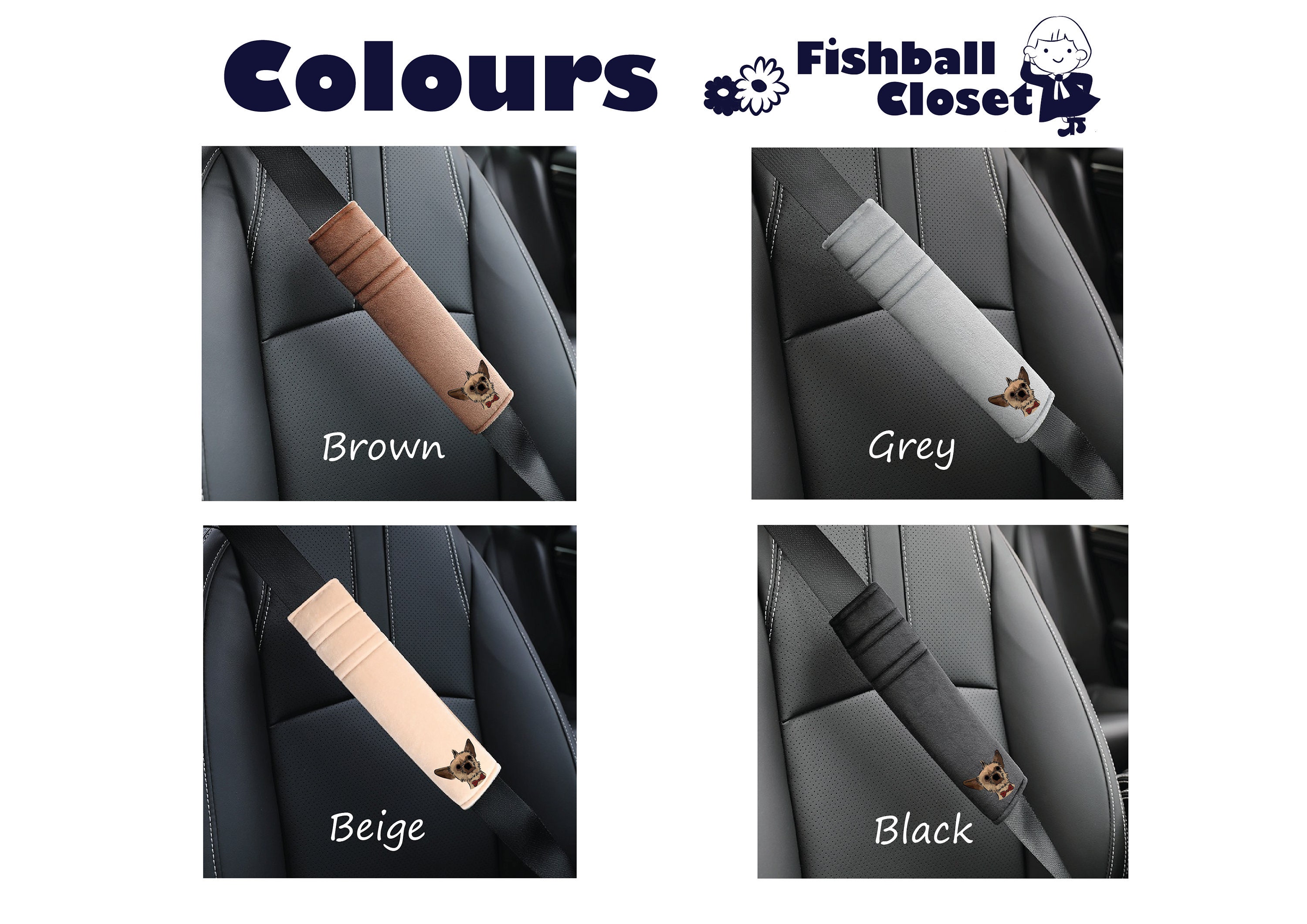 Car Seat Belt Cover, Seat Belt Strap Cover, Shoulder Pads, Baby Pram