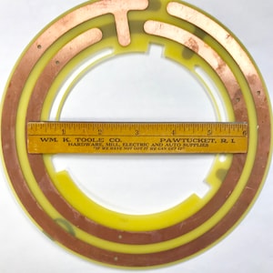 RECYCLED VINTAGE Unique Copper Fiberglass DISK 7-1/2&quot; MS65