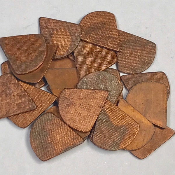 Vintage COPPER CLAD Stampings Steampunk Assemblage Mixed Media Jewelry Finding 7/16" Pkg25 MS122