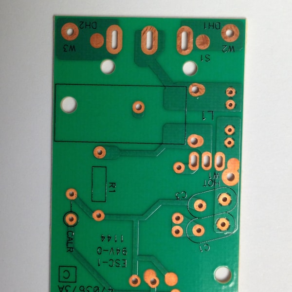 Vintage RECYCLED Printed Loose Circuit Board (PCB) Reclaimed Green Copper 3-1/4 x 1-1/2" Pkg1 PCB3