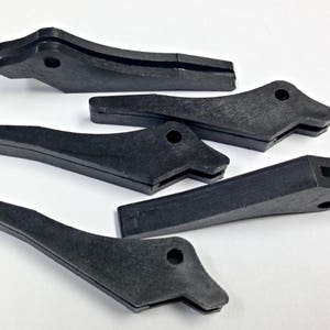 Vintage RECYCLED Black Plastic Rocker Switch Upcycled Steampunk Craft Supply  Pkg5 PS1