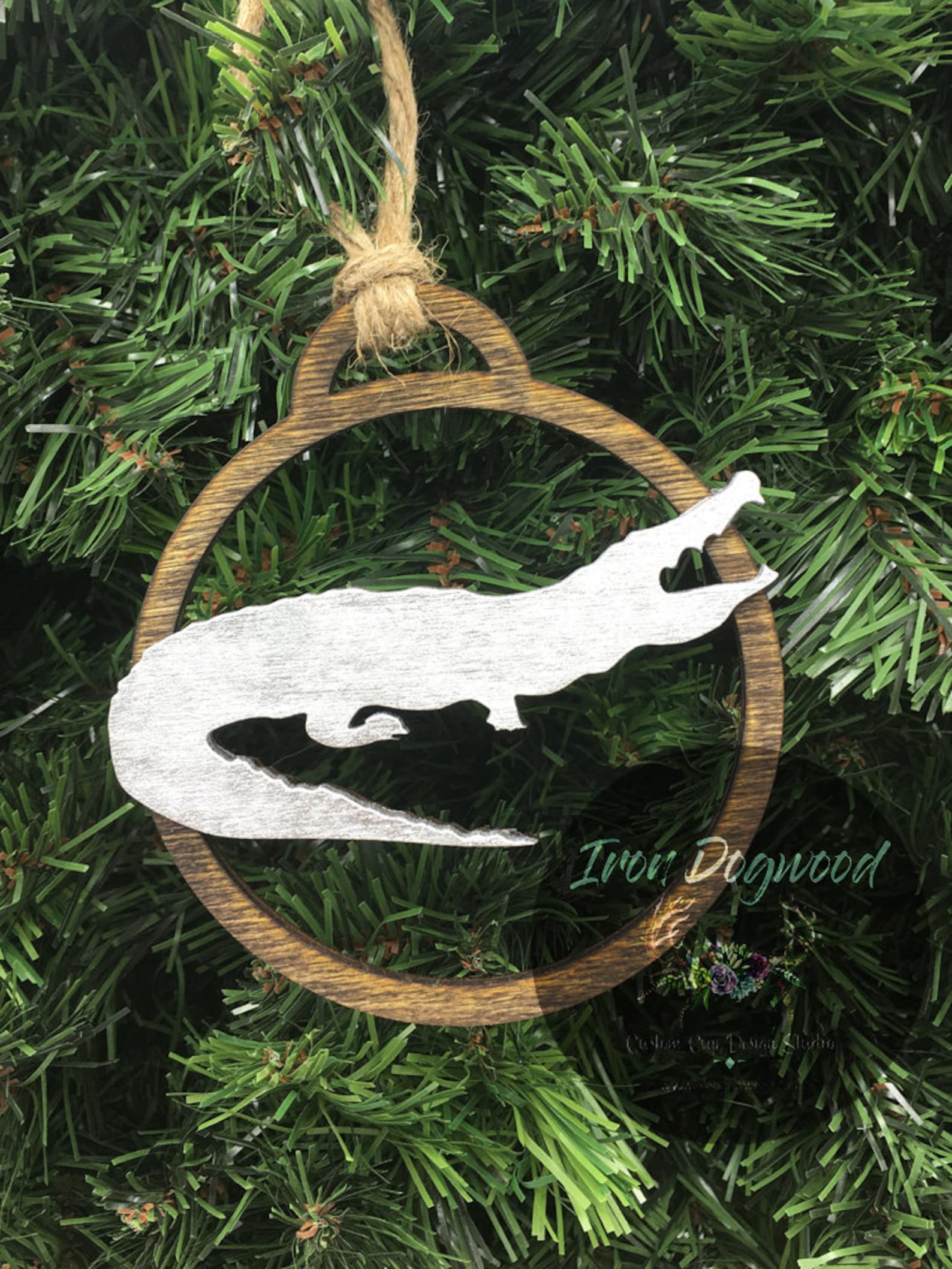 Crocodile Christmas Ornament 