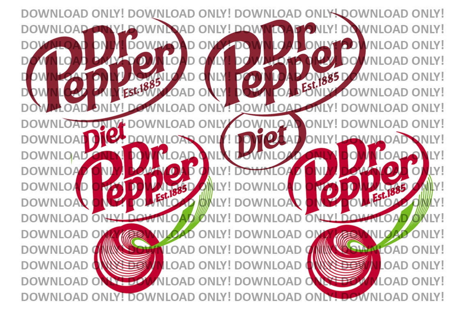 Dr Pepper Cherry Dr Pepper. Diet Dr Pepper Soda Logo SVG | Etsy